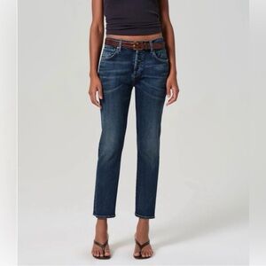 Citizens of Humanity Emerson Slim Boyfriend Jeans Dark Blue Size 25 Classic